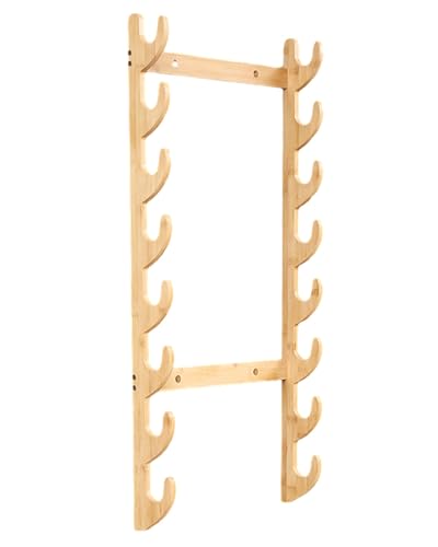 1-13 Tiers Sword Display Wall Mount, Bamboo Katana Samurai Sword Hanger, Vertical Martial Arts Weapons for Wakizashi Tanto/Genji/Axe (Size : 13-Tier), 36655