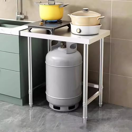 Commercial Kitchen Work Table,Commercial Stainless Steel Kitchen Food Prep Work Table Bench Top,Stainless Steel Prep Table,Thickened and Strong, Strong Load-Bearing.