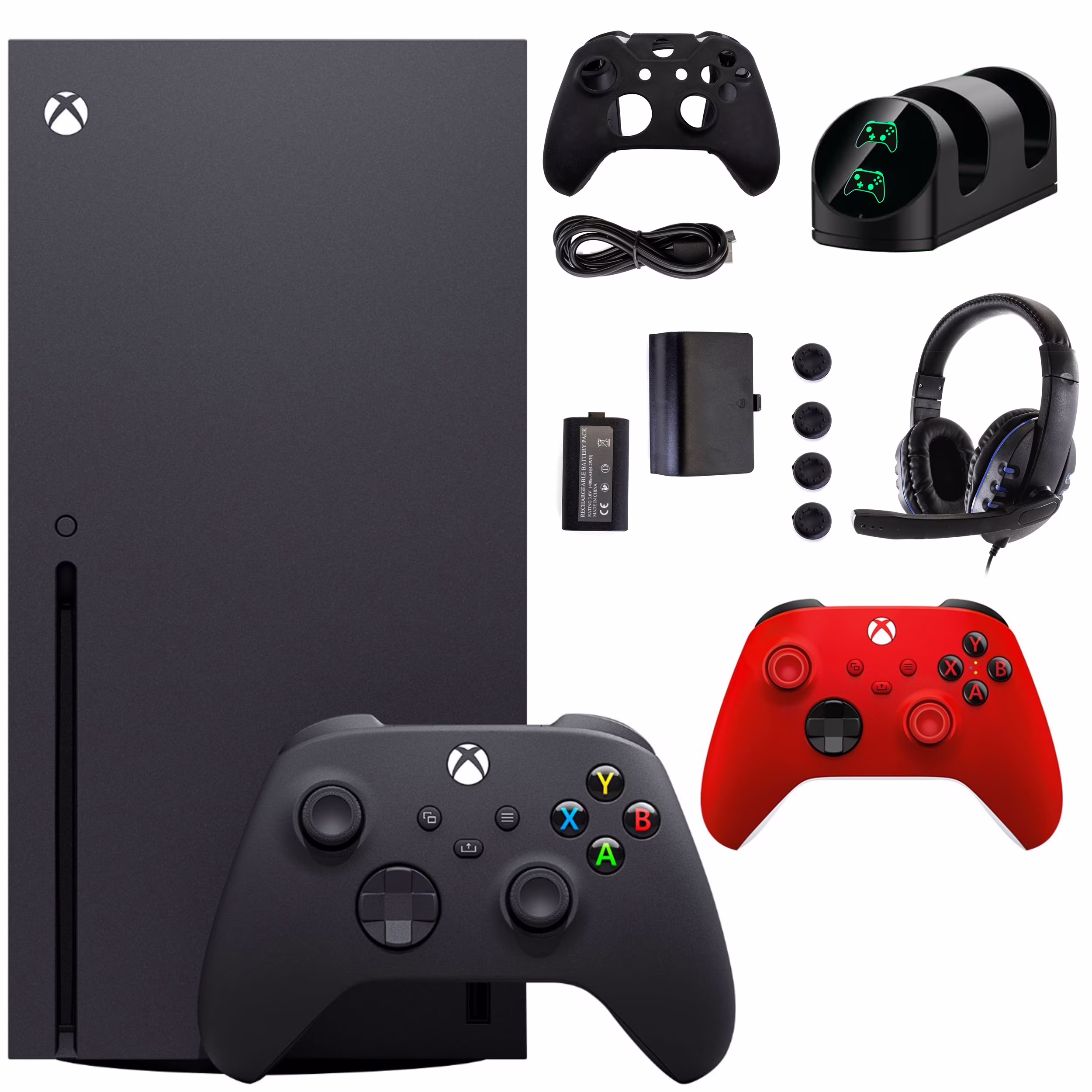 Microsoft Xbox Series X 1TB Console with Red Controller & 10-in-1 Accessories Kit