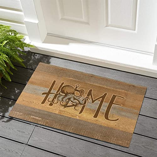 Nautical Beach Ocean Theme Underwater Starfish Floor Doormat Coir Outdoor Mat Beach Coastal Tropical Theme Floor Mats for House Housewarming Gift Rectangular Front Door Office Home Decor 24x36in