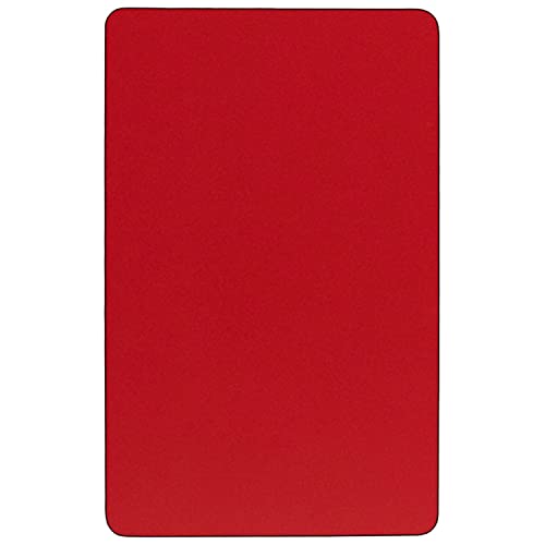 Flash Furniture Wren Mobile 30''W x 72''L Rectangular Oak HP Laminate Activity Table - Height Adjustable Short Legs