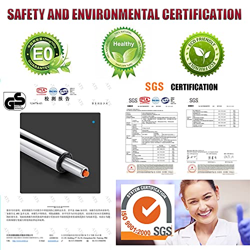 Round Rolling PU Leather Shop Stool with 5 Wheels Height Adjustable 17.32-23.62in Counter Stool Swivel 360° Office Stool Chair for SPA Salon Massage 330 LB Weight Capacity (Rose Red)