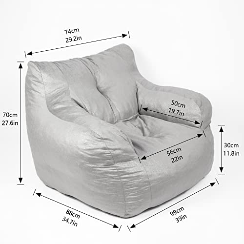 N&V Bean Bag Chair Giant High-Density Foam Filling Sofa for Teens, Adults to Gaming, Reading, and Watching TV