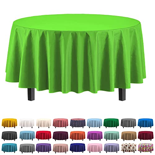 Exquisite 6-Pack Premium Plastic Tablecloth 54in. x 108in. Rectangle Plastic Table cover - Gold