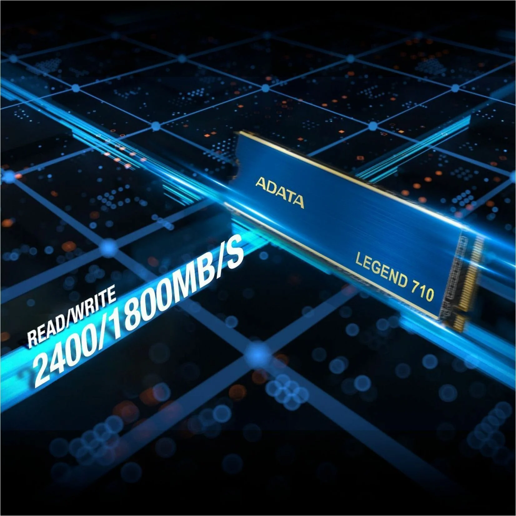 ADATA 1TB Legend 710 PCIe Gen3 x4 M.2 2280 Solid State Drive, up to 2,400/1,800MB/s, 3D NAND Flash, Internal SSD Compatible with Laptop & PC Desktop