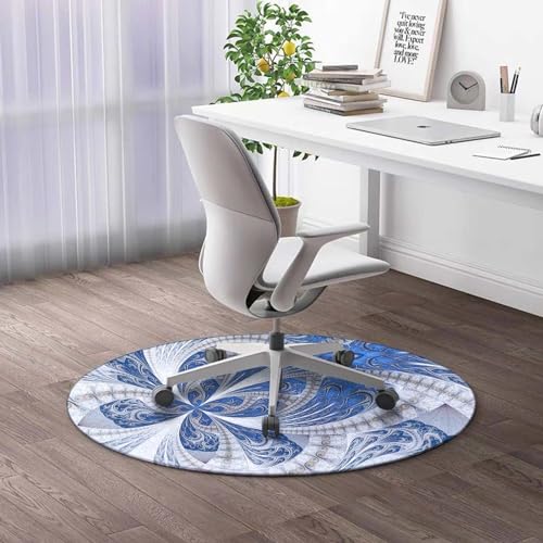Round Rug 44 in Hearts Chair Mats for Low Pile Watercolor Chair Rugs Floor Protectors Chair mat Standing Desk Anti-Fatigue Mat for Hard Floor