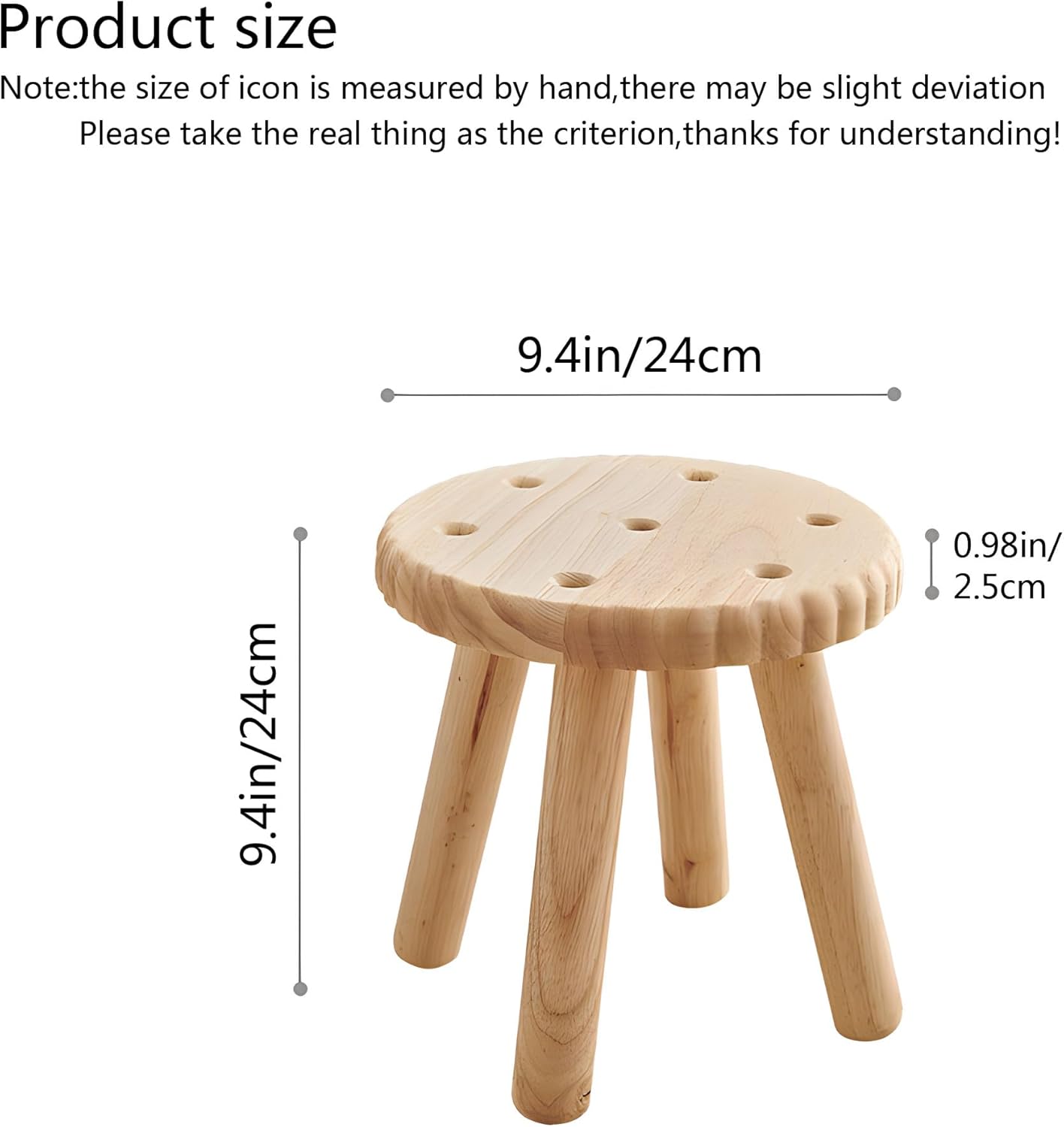 Solid Wood Biscuit Small Stool, Household Small Stool, Living Room Low Stool, Shoe Stool, Balcony Leisure Stool