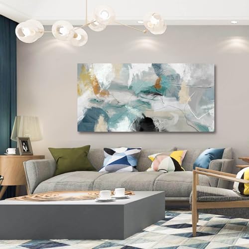 SOUGUAN Canvas Wall Art Gold Abstract Art Living Room Decor 30