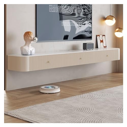 TV stand, Modern Simple Floating TV Stand, Wall Mounted Hanging Entertainment Center and Cabinet Shelf, Luxury TV Console with Storage, Media Console for DVD Player, Space-Saving Under TV Shelf for Li