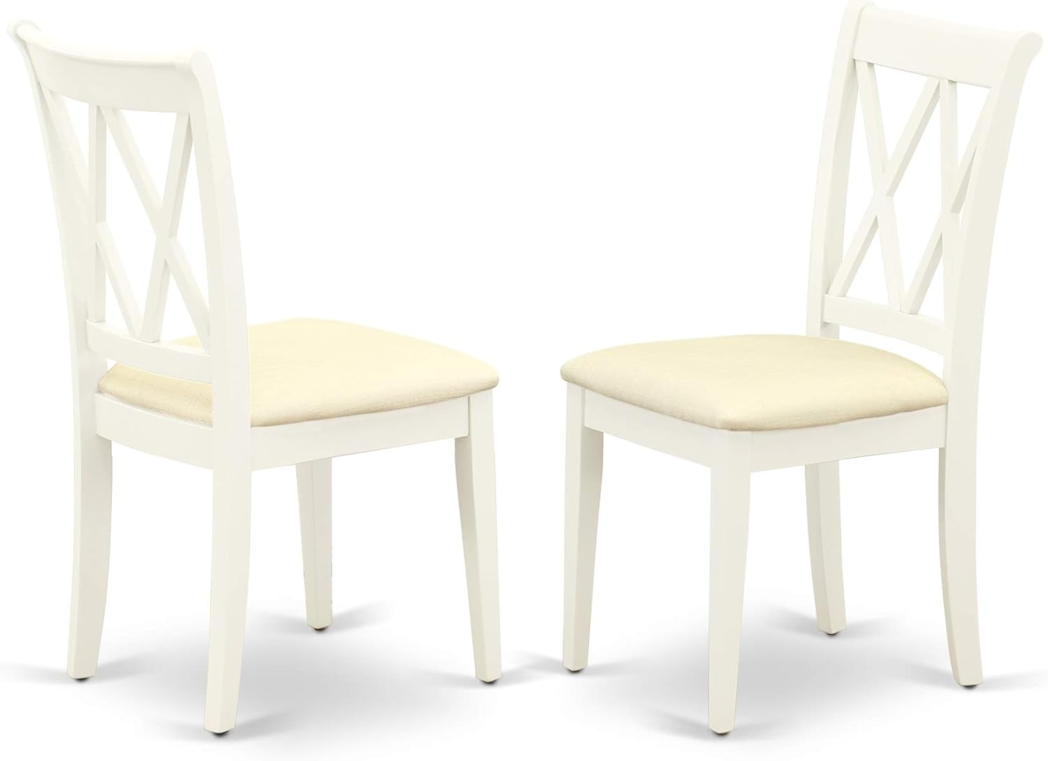 Ergode Modern and Stylish SUCL5-LWH-C 5Pc Dining Set with Drop Leaf Table and 4 Linen Seat Chairs. Perfect for Small Spaces. Accommodates up to 300 lbs.