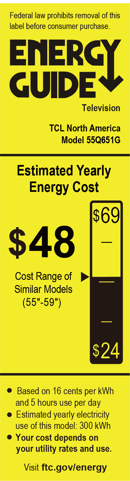 TCL 55” Class Q6 (55Q651G) 4K UHD HDR QLED Smart TV with Google TV (NEW 2024)