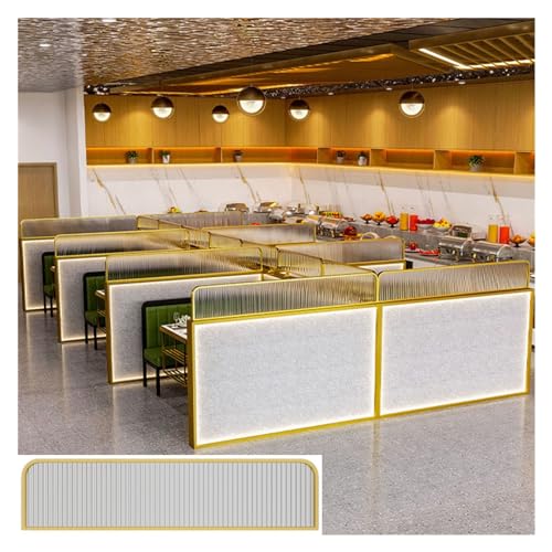 Stainless Steel Dividers for Dining Areas, Desk Privacy Panel Commercial Divider, Semi-Privacy Standing Privacy Screen for Home Office Restaurant Hotel(Color:Black,Size:55x120cm/21.65x47.24in)
