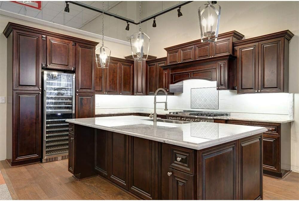 Espresso 24 inch Kitchen Traditional 3 Drawers Cabinet Base Wall Birch Solid Wood Hardwood Plywood 24