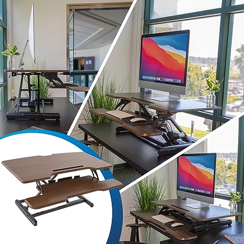 Mount-It! Electric Standing Desk Converter with 38