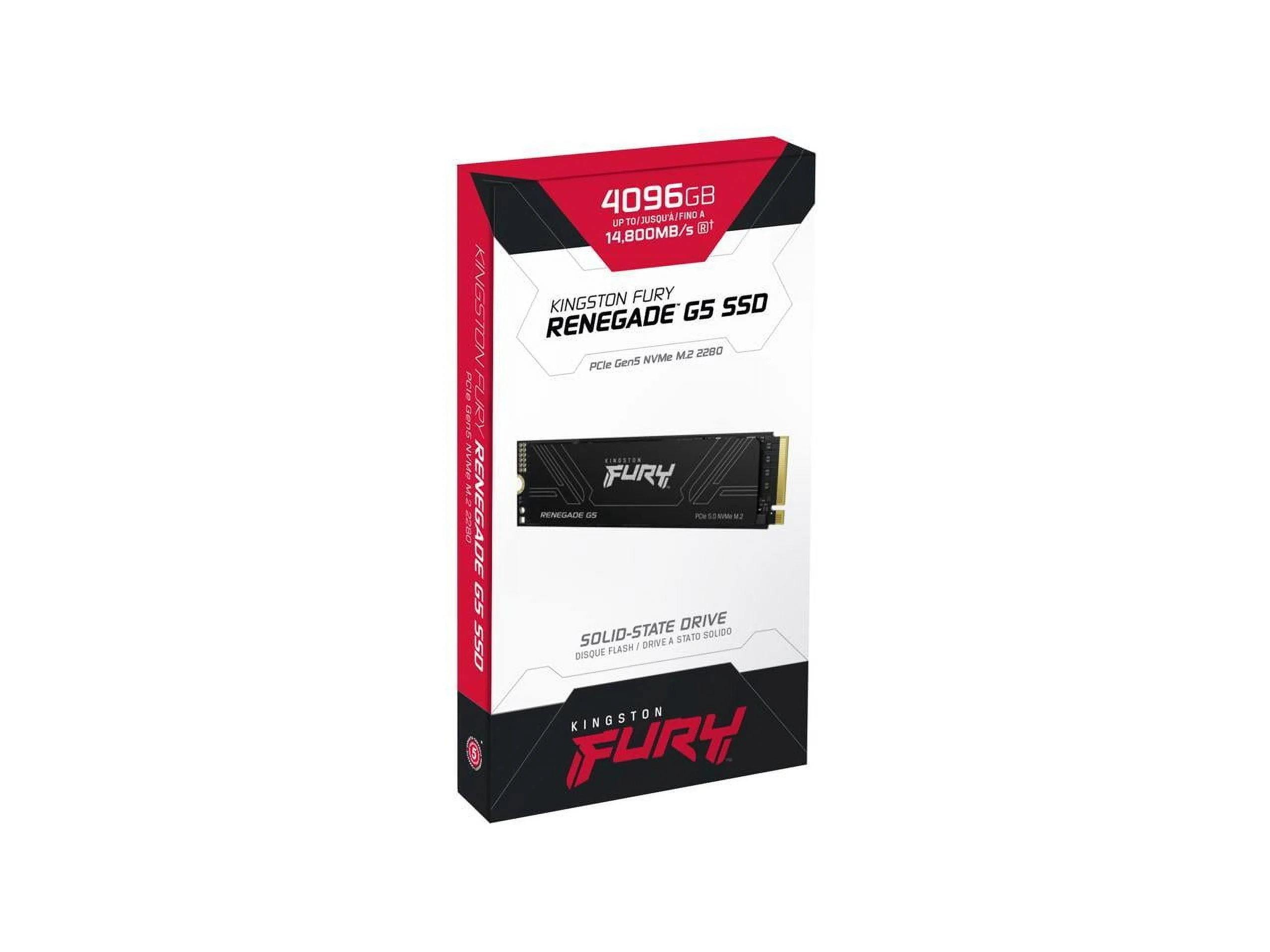 Kingston FURY Renegade G5 M.2 2280 4TB PCI-Express 5.0 x4 3D NAND Internal Solid State Drive (SSD) SFYR2S/4T0