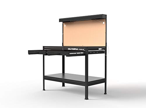 Olympia Tools Multi-Purpose Workbench With Light, 82-802 , Black