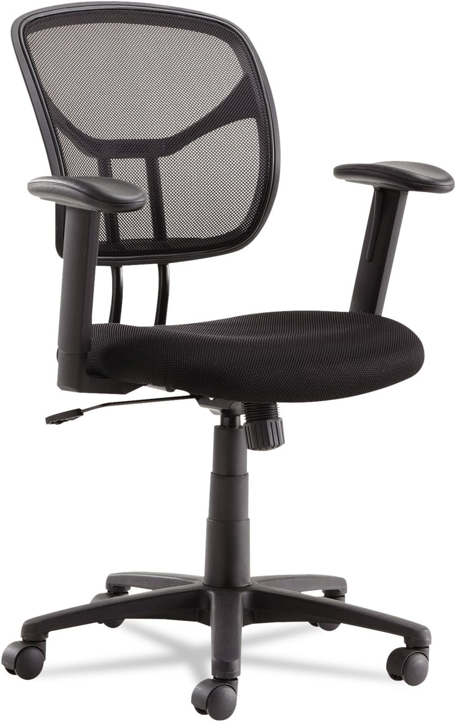 OIF MT4818 Swivel/Tilt Mesh Task Chair, Height Adjustable T-Bar Arms, Black/Chrome