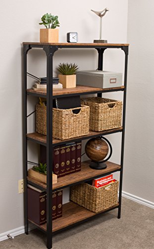 BIRDROCK HOME Storage Shelf Organizer Baskets with Handles - Set of 3 - Seagrass Wicker Basket - Pantry Living Room Office-Bathroom Shelves Organization - Under Shelf Basket - Handwoven (Natural)