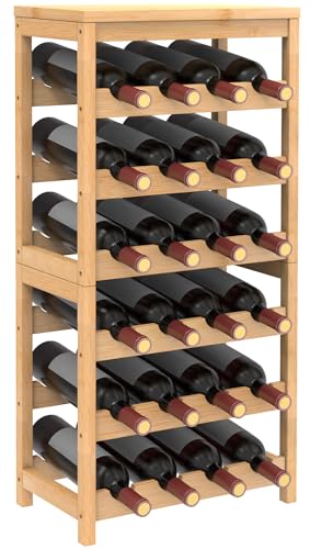 3 Tier Bamboo Wine Rack for Countertop, 12 Bottles Wine Storage Shelf for Kitchen Pantry Cabinet