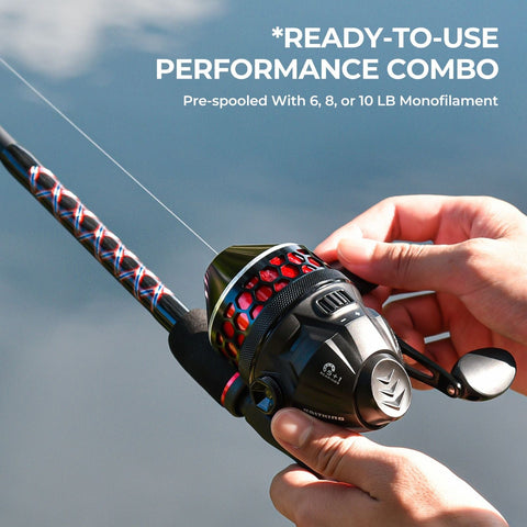 Brutus SpinCast Rod and Reel Combo with Tackle Kit