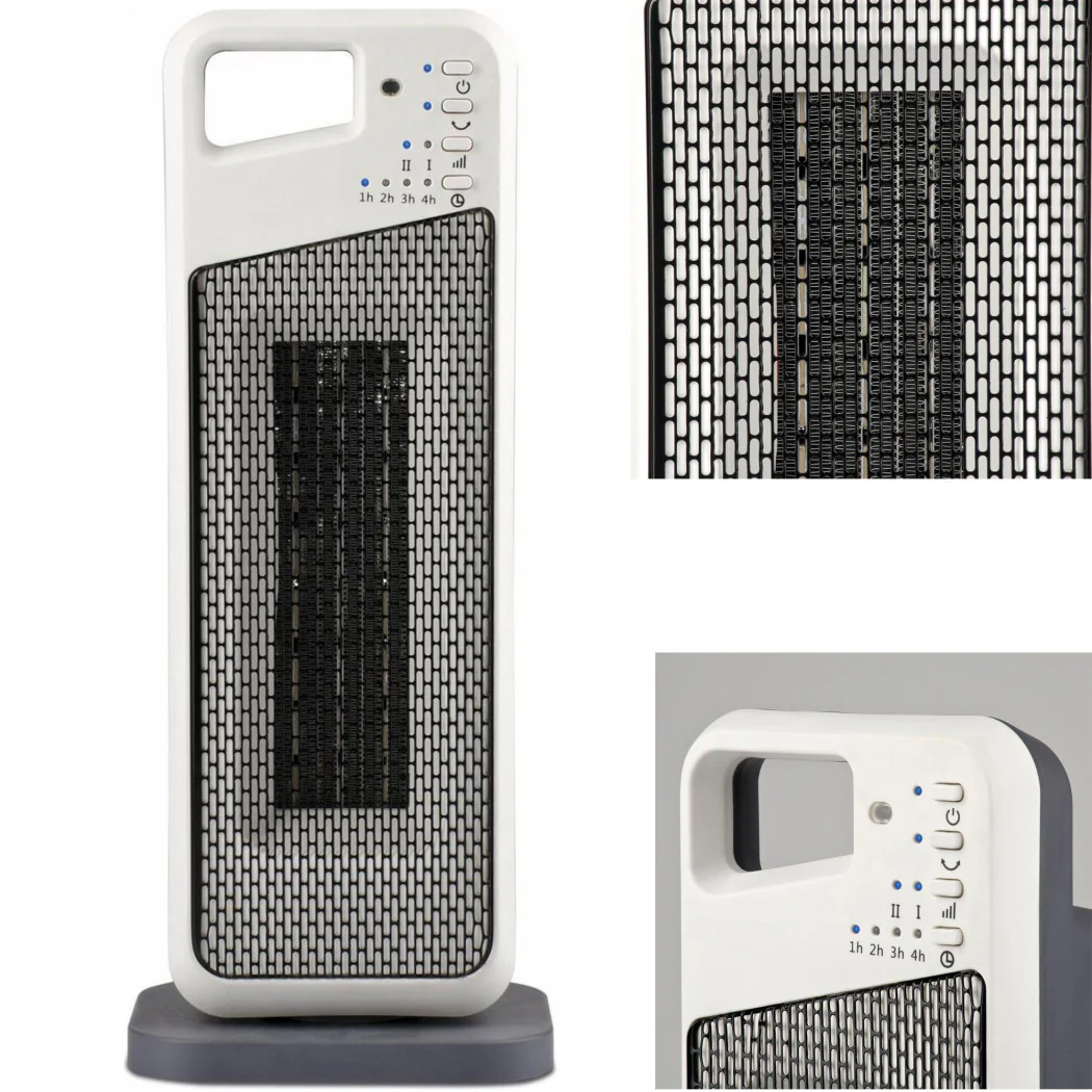 KERAMISCHER ELEKTROHERD 2000W OSZILLIEREND THERMOSTAT EINSTELLBAR VERTIKAL