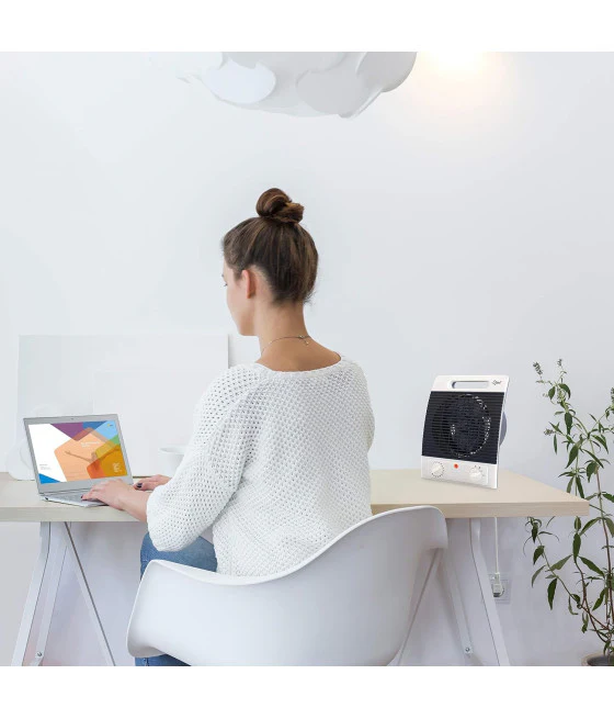 TRAGBARER HEIZLÜFTER 2 LEISTUNGSSTUFEN 1000/2000W BAD HEIZUNG HAUS