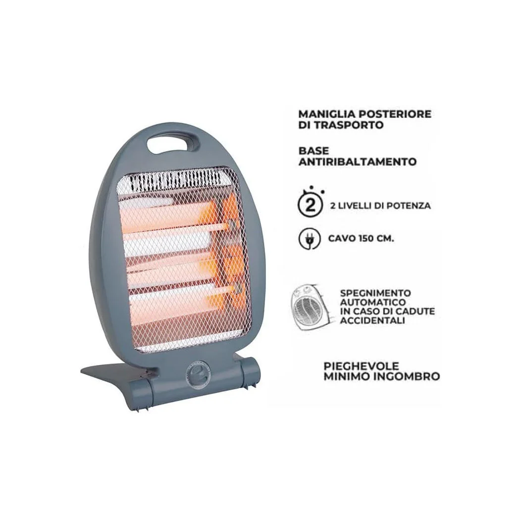 QUARZ-INFRAROT-ELEKTROHEIZUNG MAX. LEISTUNG 800 WATT MIT THERMOSTAT