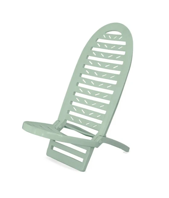 2PZ SPIAGGINA PIEGHEVOLE VERDE ACQUAMARINA PLASTIC 40X40X86CM 023510