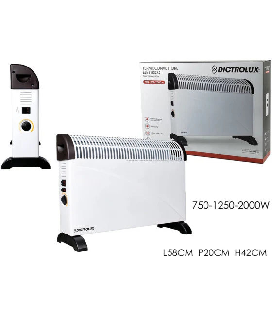 Thermostat Electric Convector 3 Wärmespiegel 750-1250-2000W