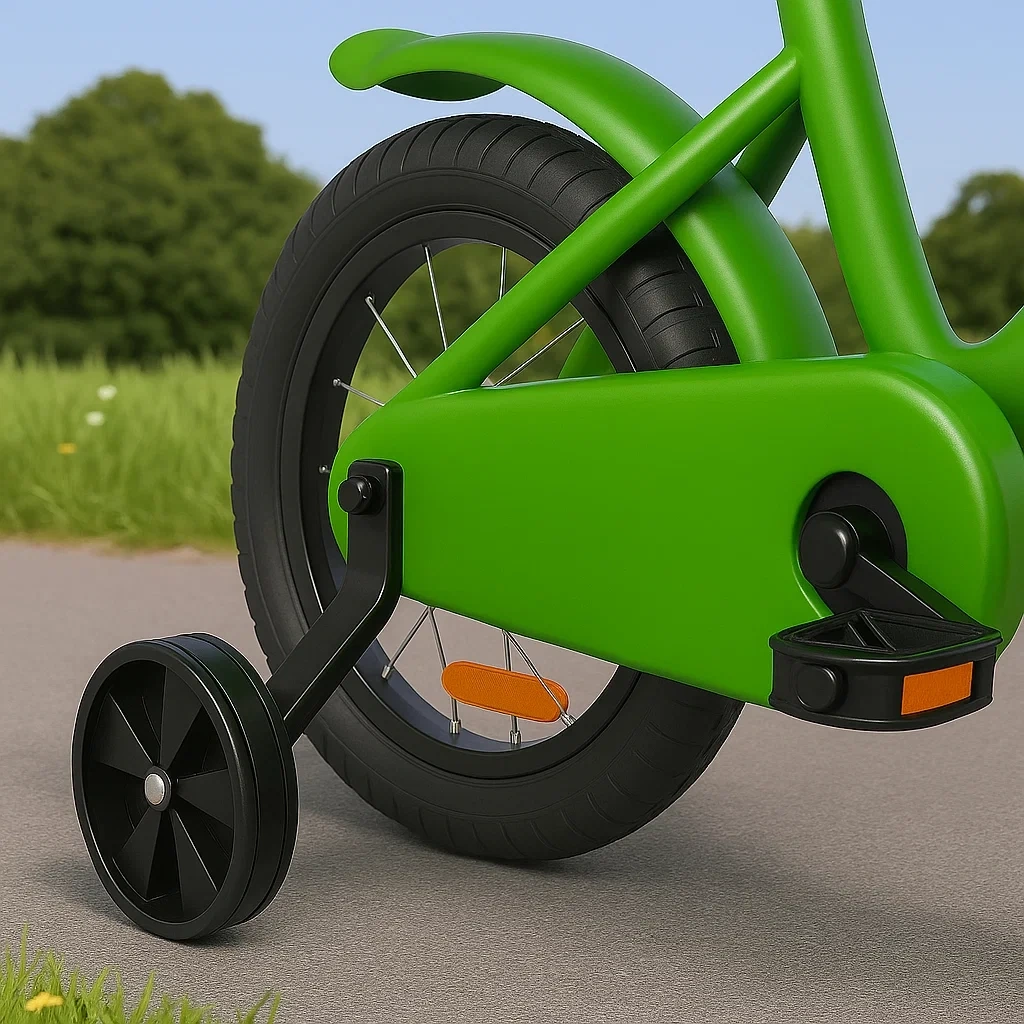 Kinderfahrrad 14 Zoll, grün, geeignet für Kinder von 3 bis 5 Jahren - cKtxszHN13Hj