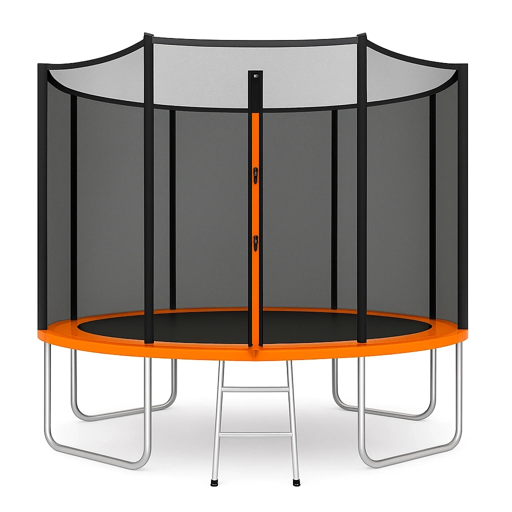 Trampolin 305x250 cm rund orange/schwarz - CTzanQty17ze