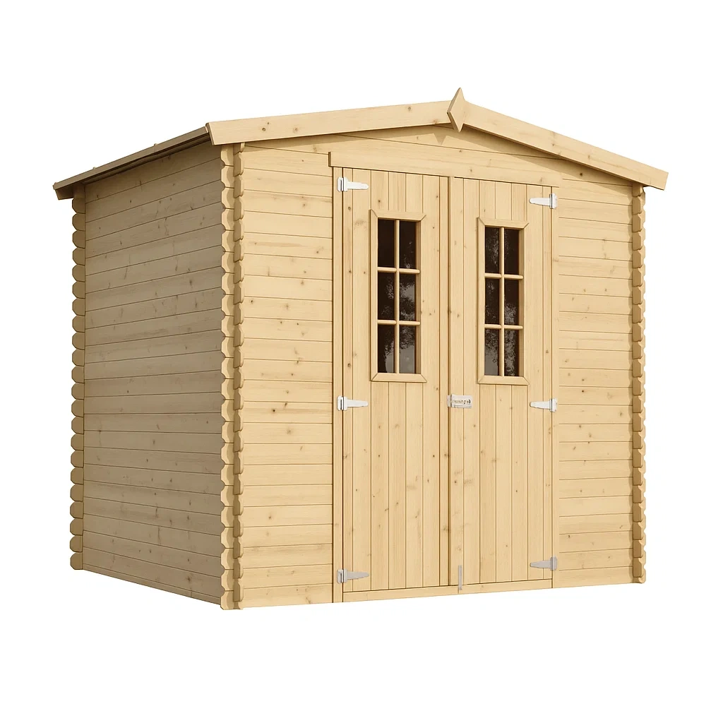 Gartenhaus aus Naturholz mit doppelt verglasten Türen, 4,61 m² - krQLhgF146VM