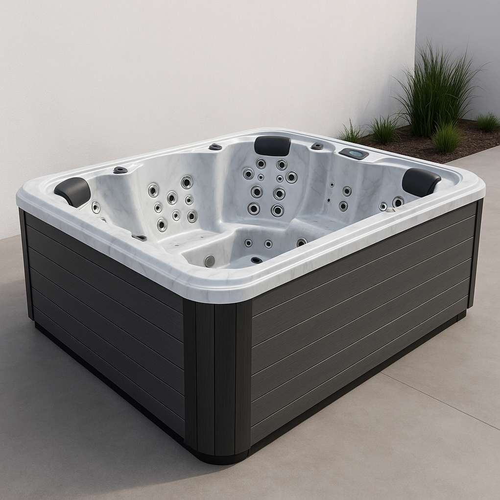 Rigid Spas 220x220x85 schwarz zWcCOHO488RA