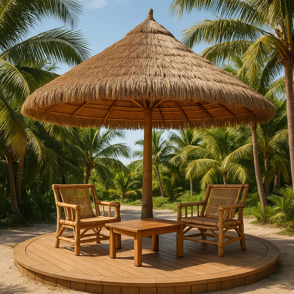 Holzmarkise für Garten und Außenbereich, ungefähre Maße: 360 x 360 x 330 cm aksYcfB324dB