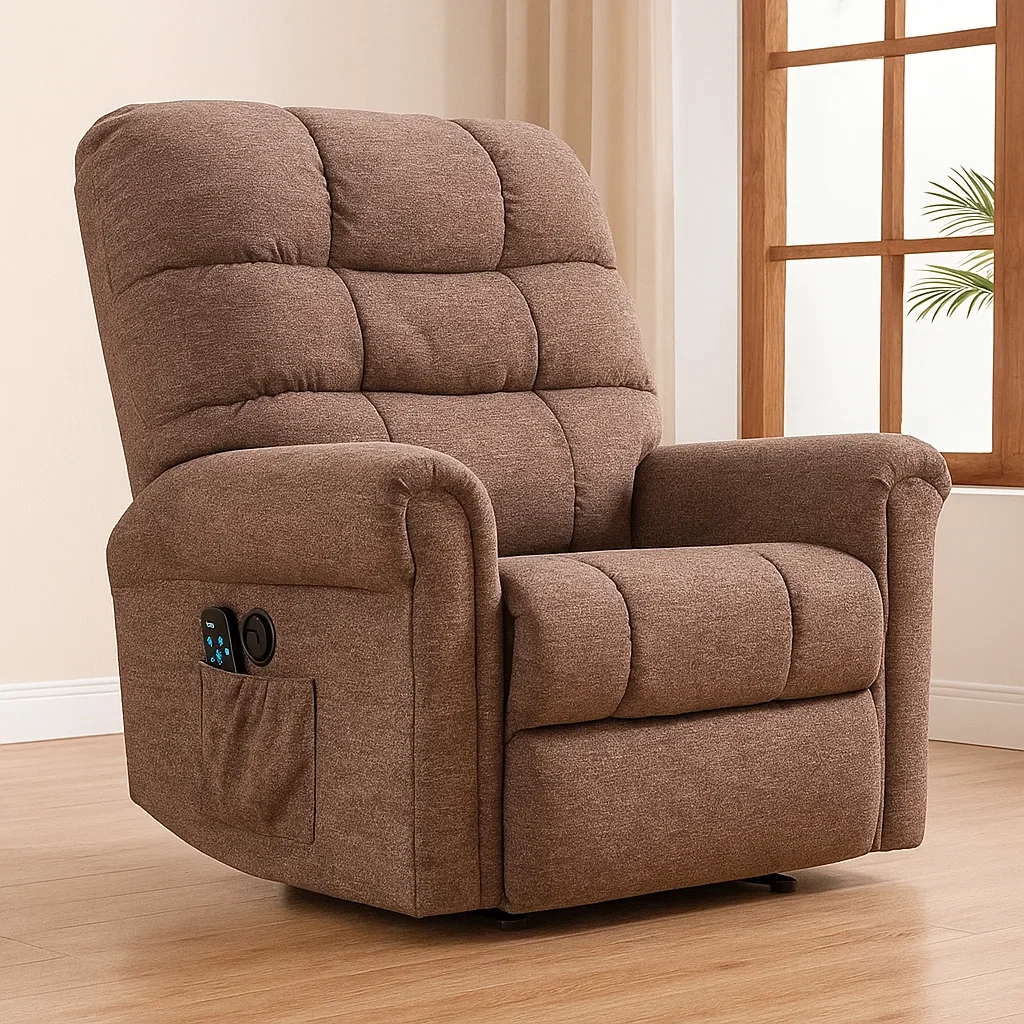 Sonnenliege, taupe, Mikrofaser, für den Innenbereich, 84 x 84 x 137 cm