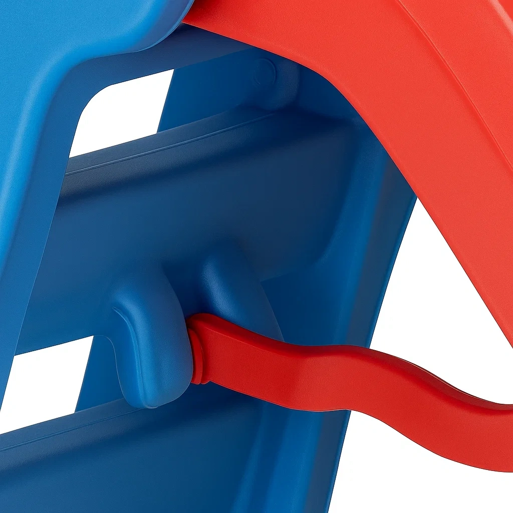 Rutsche 160x80x105 cm rot und blau 2 bis 5 Jahre faltbar - mZbVCrMj75Wi