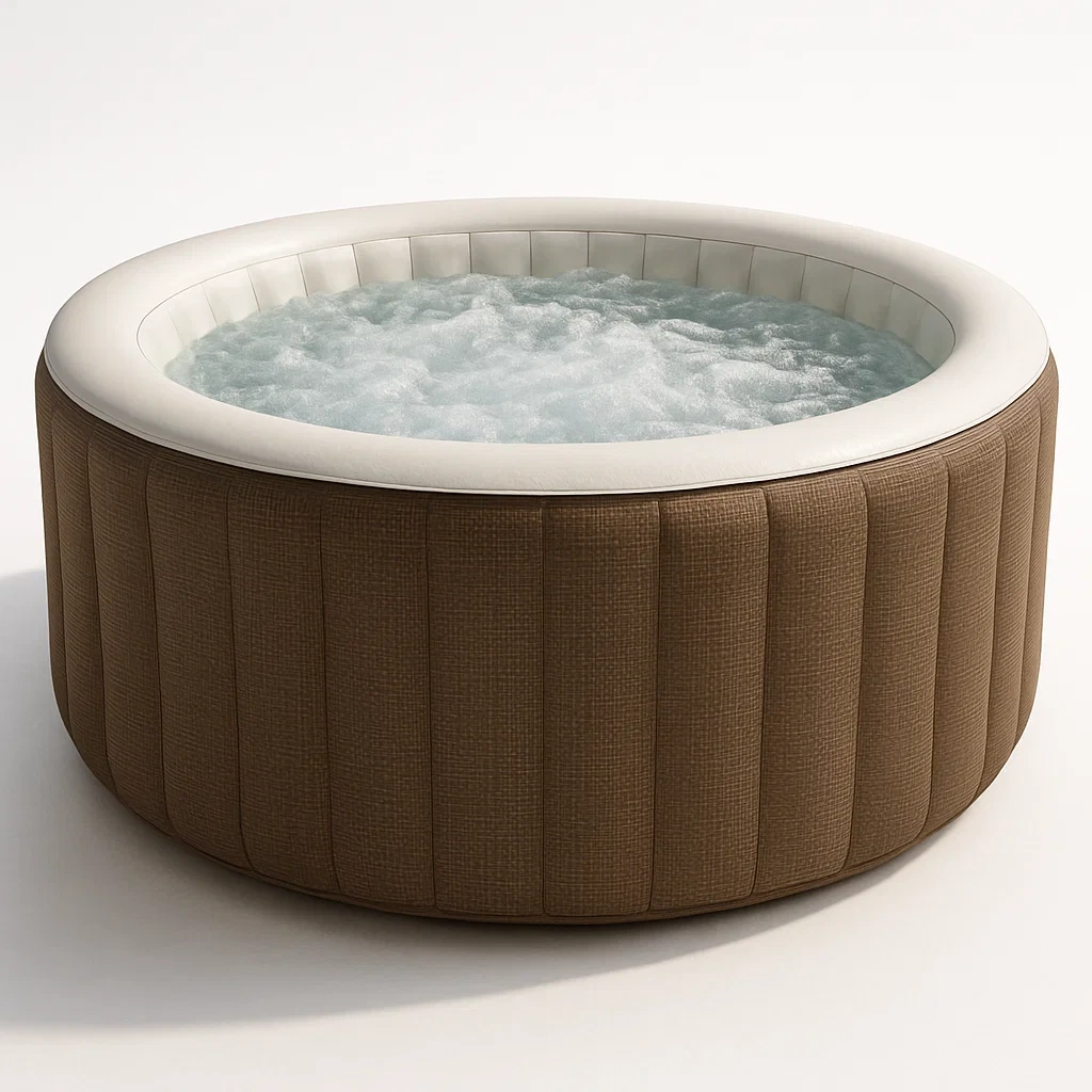 Aufblasbarer Whirlpool 178x178x70 cm, 4 Sitze, hellbraun/weiß, yNnJLne332YH