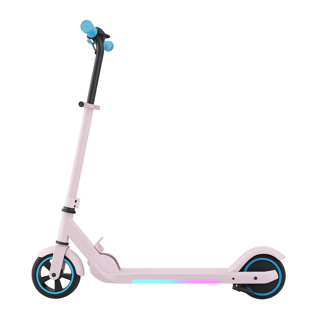 Rosa/blauer Aluminium-Kinderroller