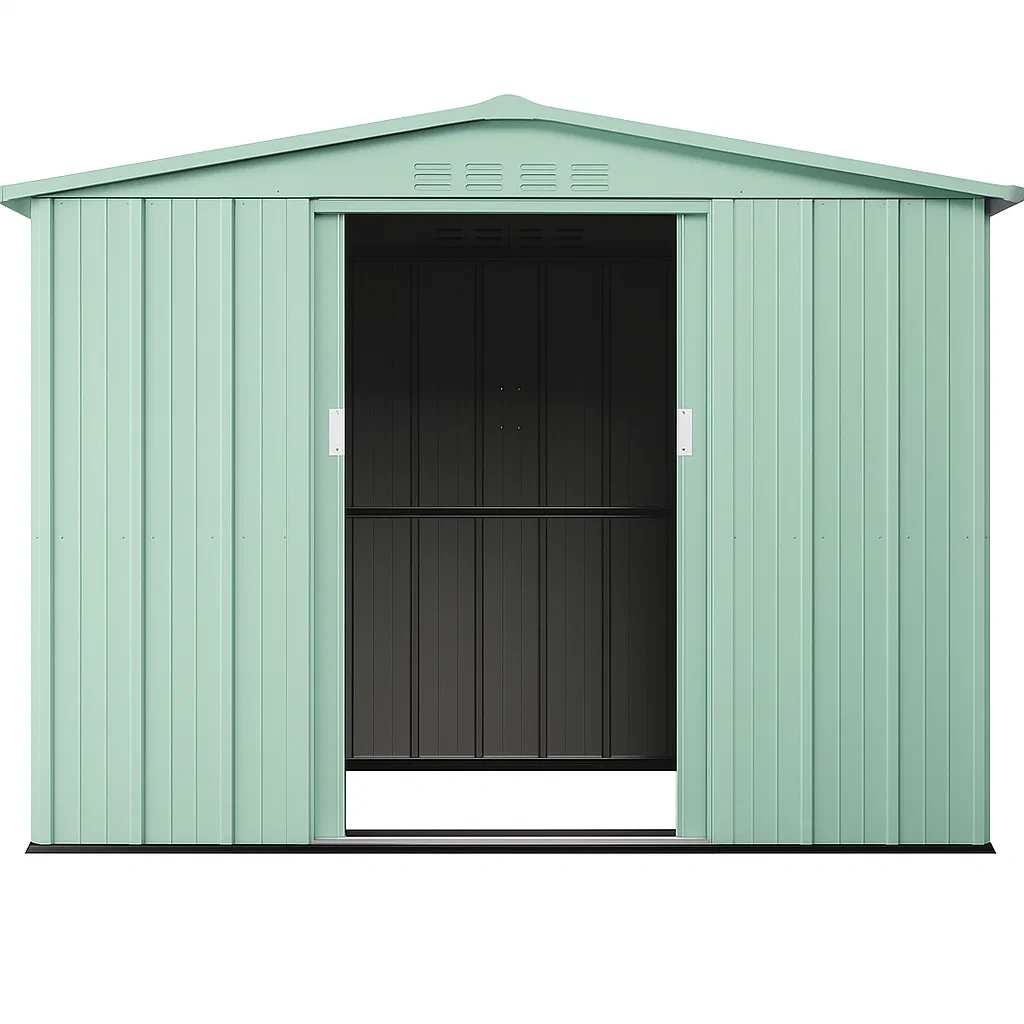 Gartenhaus aus verzinktem Stahl, mintgrün, 4,23 m² - uVTFPKb141sc