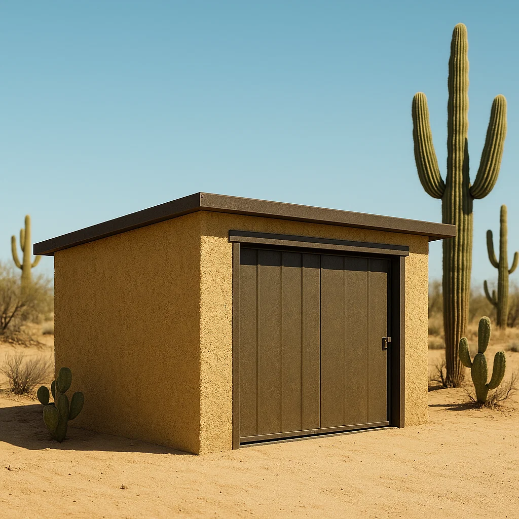 Gartenhaus, braunes Gartenhaus mit strukturierter Metallwand für den Außenbereich, 220 x 200 x 190 cm ggcwEnj173Zd