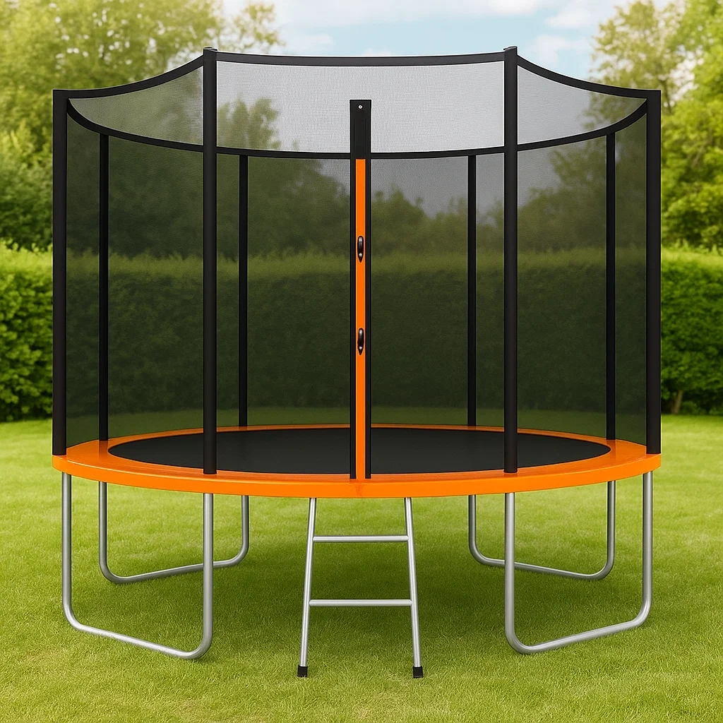 Trampolin 305x250 cm rund orange/schwarz - CTzanQty17ze