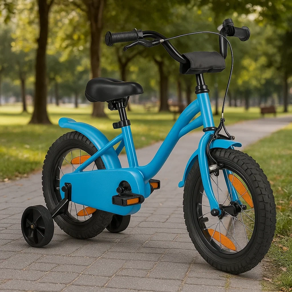 Kinderfahrrad 14 Zoll blau 3 bis 6 Jahre - ONwVgsqwT3PU