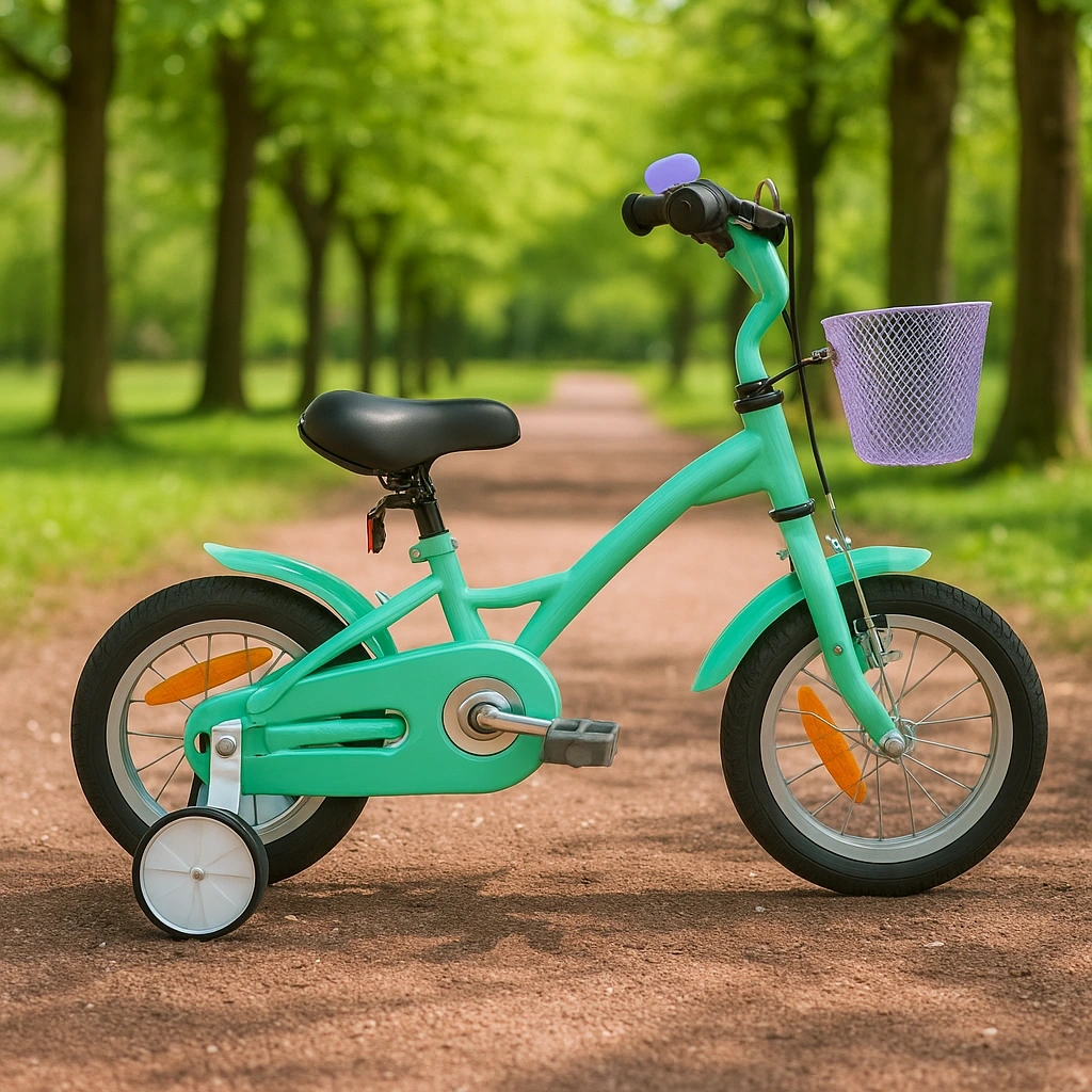 Kinderfahrrad, Aquamaringrün, Kunststoff, für den Stadtverkehr, Größe 14 Zoll - OHXocoKu88dU