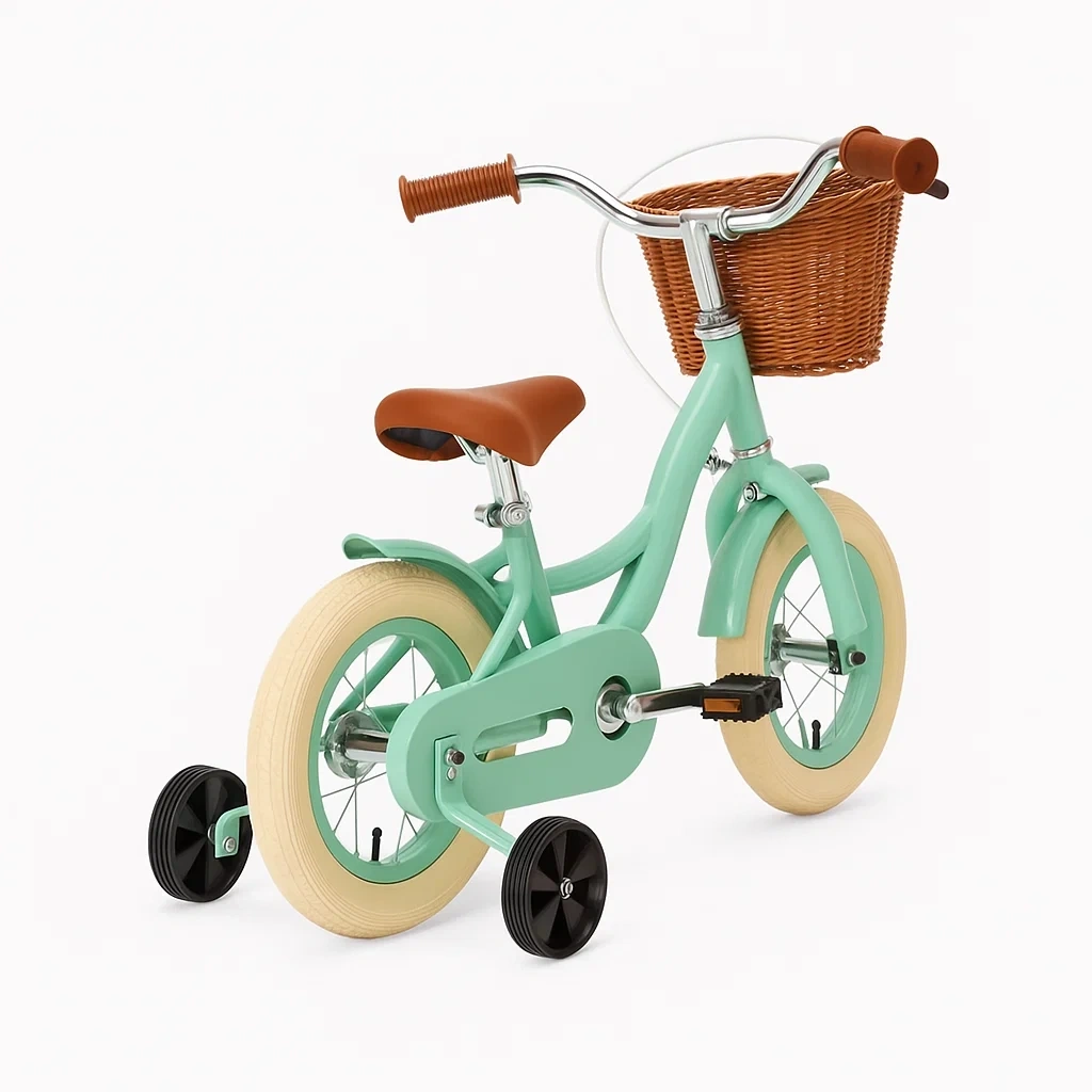 Grünes Kinderfahrrad (12 Zoll), geeignet für Kinder von 3 bis 5 Jahren - MNLUmMouY6fM