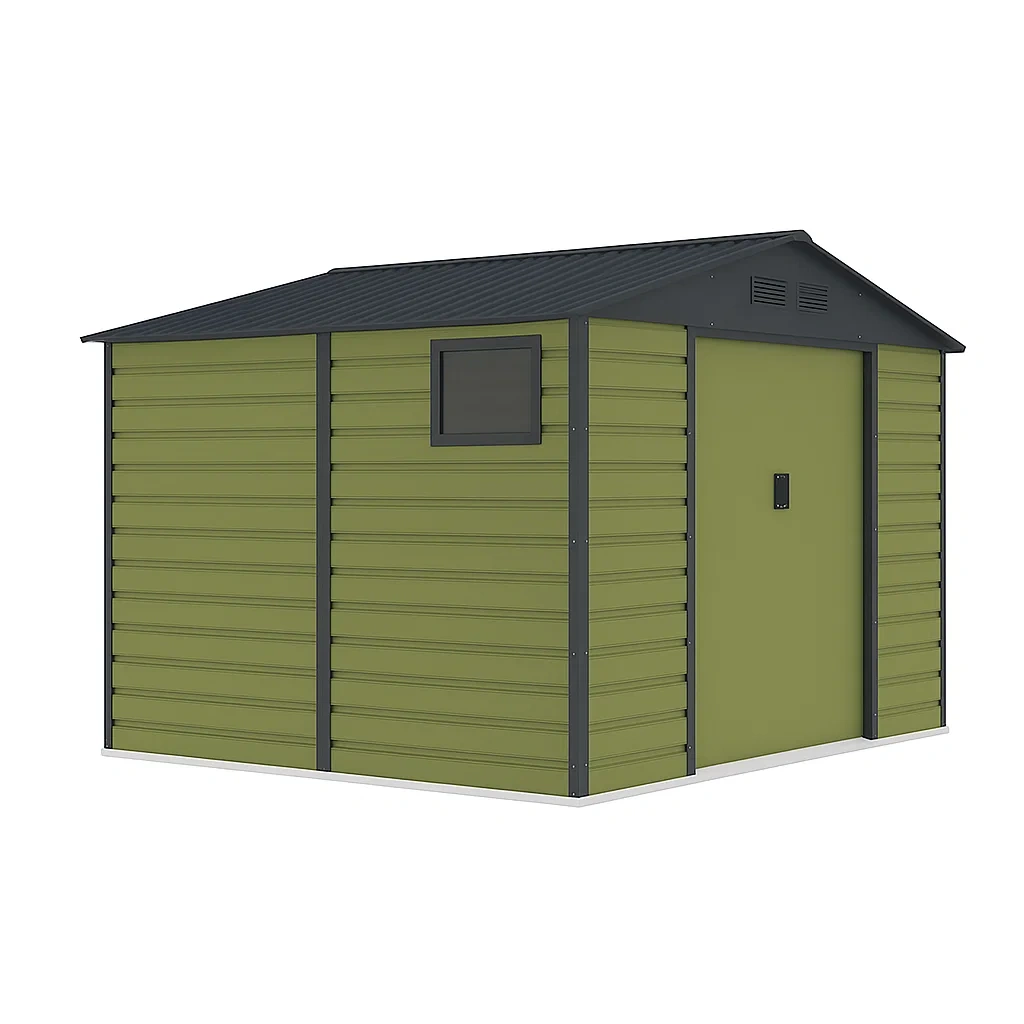 Gartenhaus aus grünem, verzinktem Stahl, 6,64 m² - LoRvGlM135gX