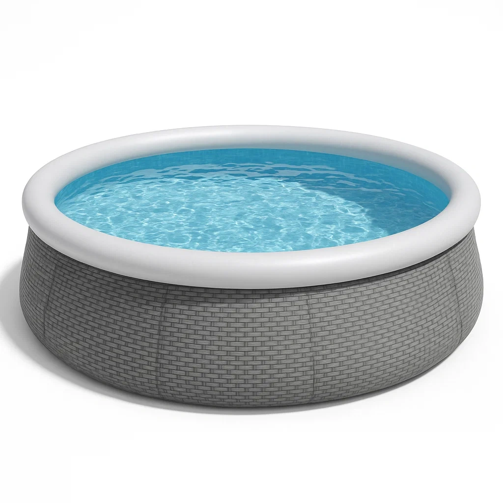 Runder Aufstellpool 400x400x100 mit Wasserreiniger yxJHgdRy37AQ