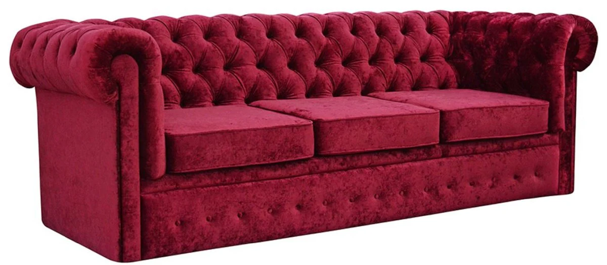 Luxus Chesterfield Samt Sofa 235 x 93 x H. 84 cm - Verschiedene Farben - Chesterfield Möbel