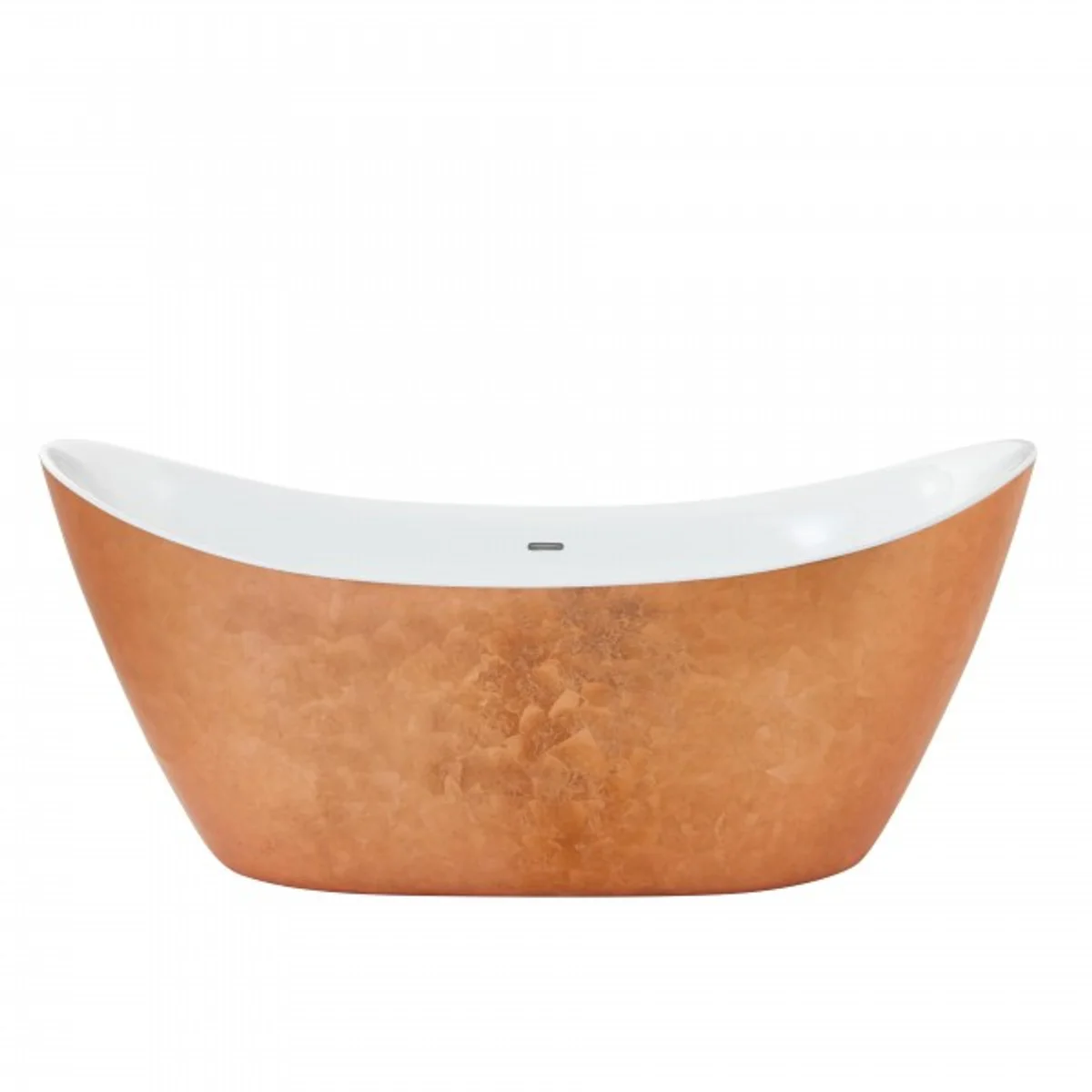 Art Deco Badewanne freistehend Kupfereffekt Modell He-Hyl 1730mm - Freistehende Retro Antik Jugendstil Badewanne