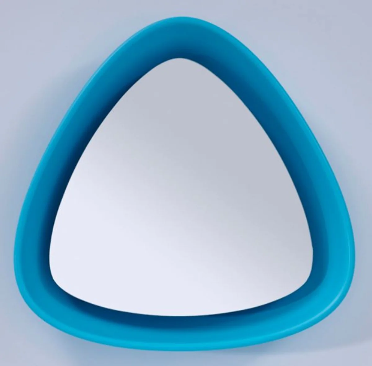 Luxus Designer Spiegel Blau 64 x H. 63 cm - Designer Wandspiegel mit Licht