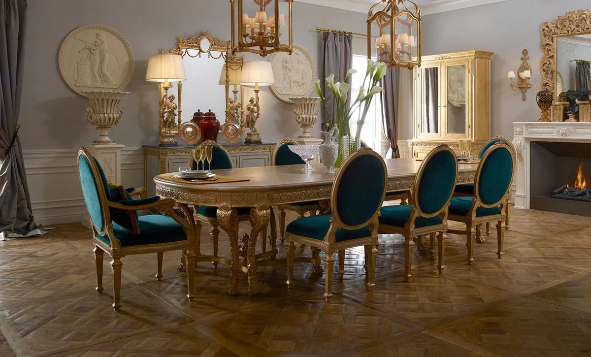Luxus Barock Spiegel Gold - Italienischer Barockstil Wandspiegel - Prunkvolle Luxus Möbel im Barockstil - Barock Möbel - Luxus Qualität - Made in Italy